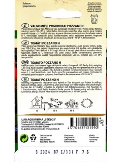 Tomat  'Pozzano' H, 7 seemet