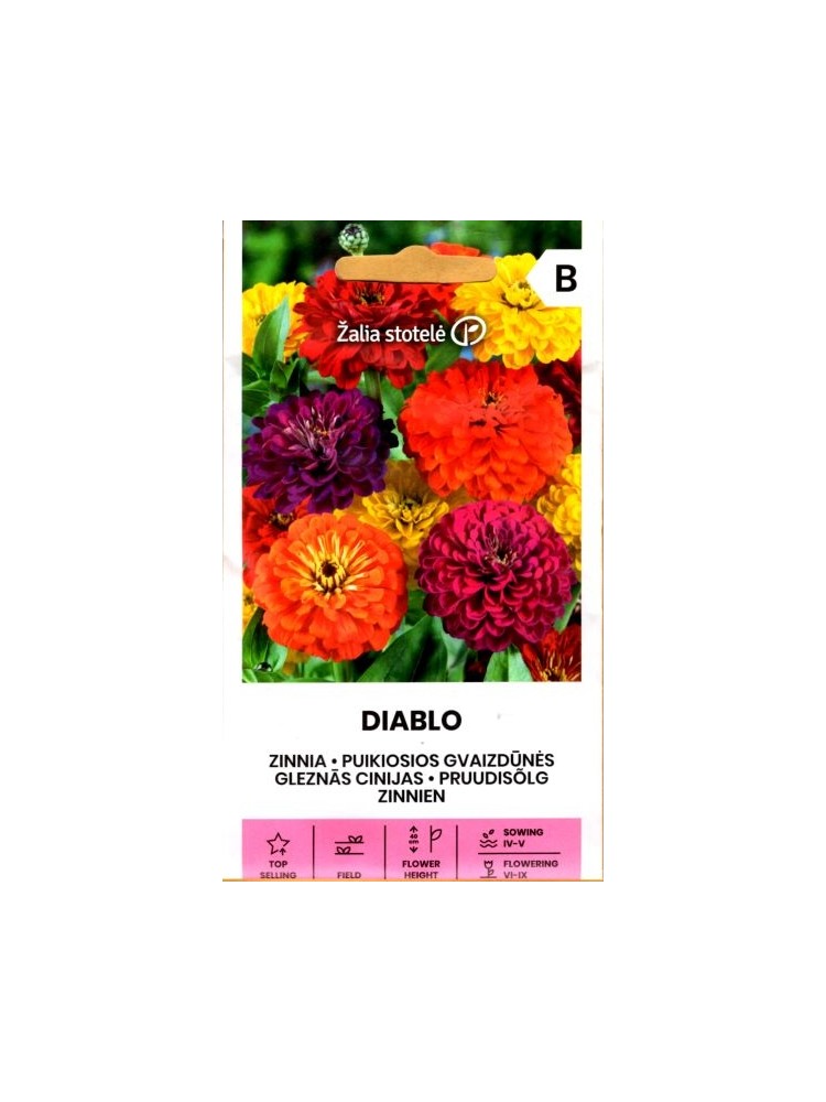 Common zinnia 'Diablo', Mix, 1 g