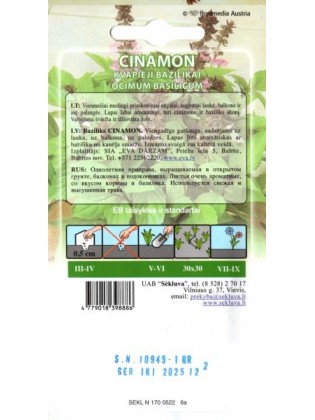 Basilico 'Cinamon' 'Cinamon' 1 g