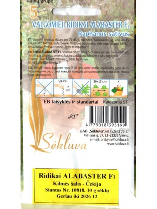 Garten-Rettich 'Alabaster' F1, 10 g