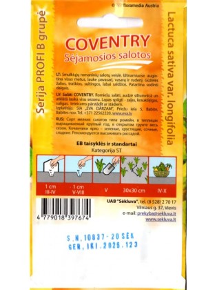 Romaine lettuce 'Coventry' 25 seeds