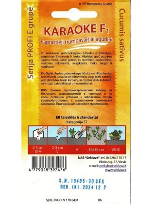 Огурец посевной 'Karaoke' H, 30 семян