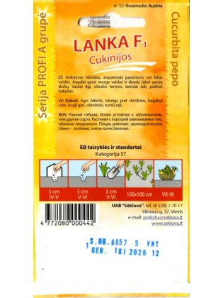 Tsukiini 'Lanka' H, 5 seemned