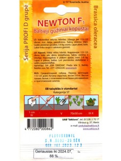 Valge peakapsas 'Newton' H, 25 seemned