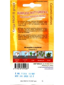 Cucumber 'Burpless Tasty Green' H, 10 seeds