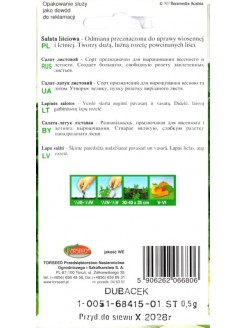 Laitue cultivée 'Dubáček' 0,5 g