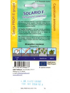 Paprika 'Solario' H, 10 sėklų