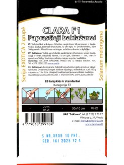 Eggplant 'Clara' H, 10 seeds