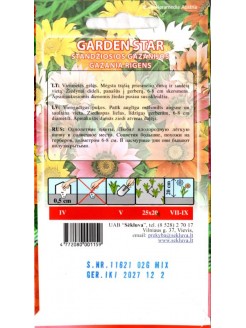 Spilgtā gazānija 'Garden Star Mix' 0,3 g