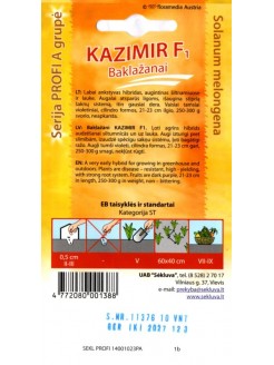 Baklažanai 'Kazimir' H, 10 sėklų