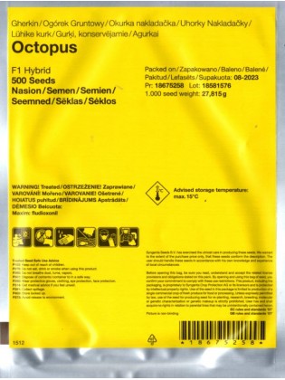 Gurķi 'Octopus' H, 500 sēklas