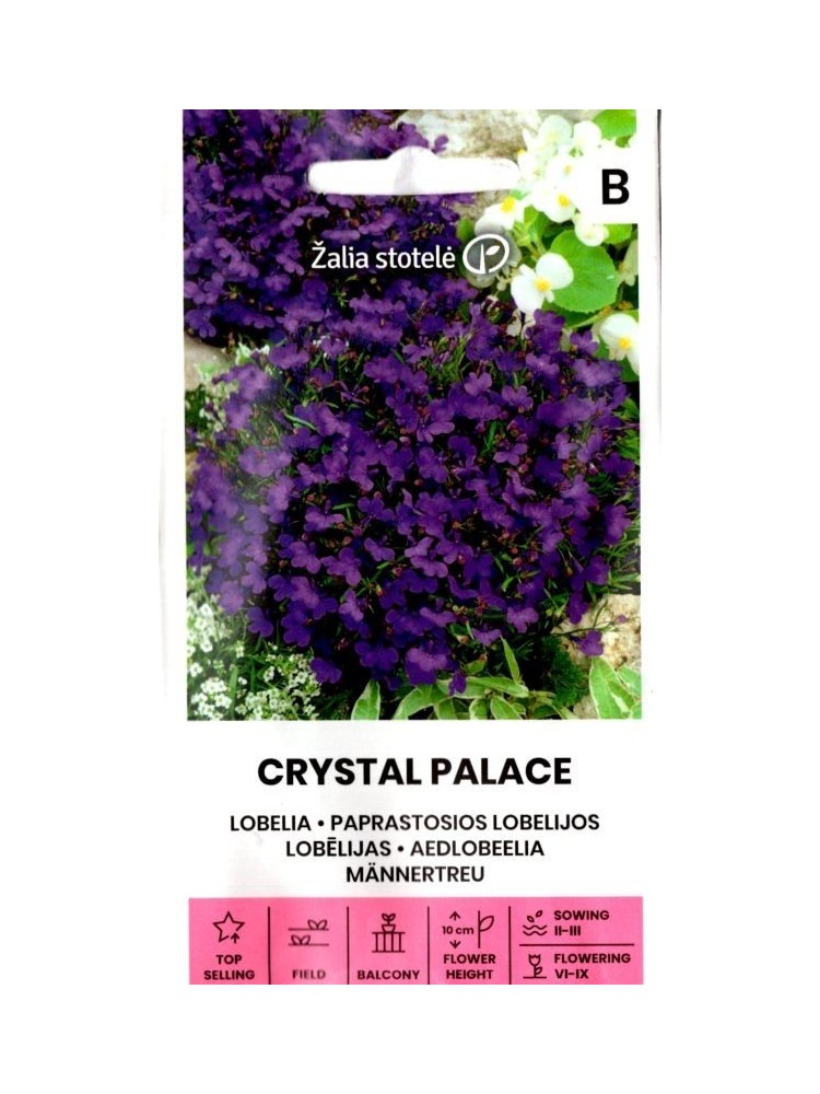 Lobelijos krūminės 'Crystal Palace'