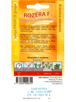 Red Cabbage 'Rozera' F1, 25 seeds