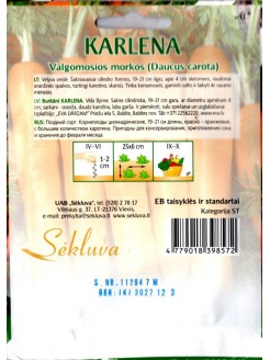 Carrot 'Karlena' 7 m seeds on tape